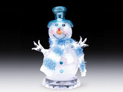 ESS34 Glass Snowman with Scarf