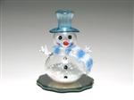 ETV04 Glass Snoman on Flower Shaped Base