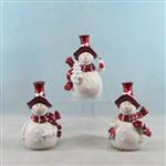 XJ40799 Windy Winterland Snowman Bell 3 asst
