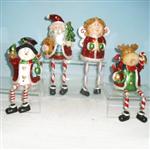 XJ44571 Dangle Leg Christmas Figure 4 asst
