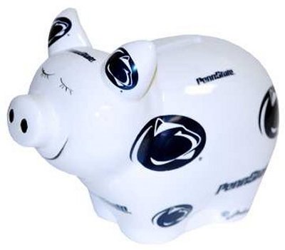 CPJ50989 Penn State Piggy Bank with Logo All Over
