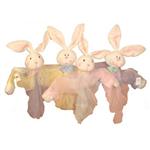 EAK40729 Hanging Fabric Bunny 4 asst