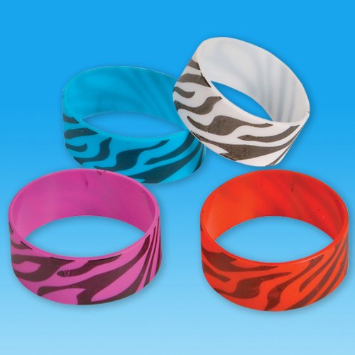 JBZEBPR Zebra Print Silicone Bracelet
