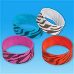 JBZEBPR Zebra Print Silicone Bracelet