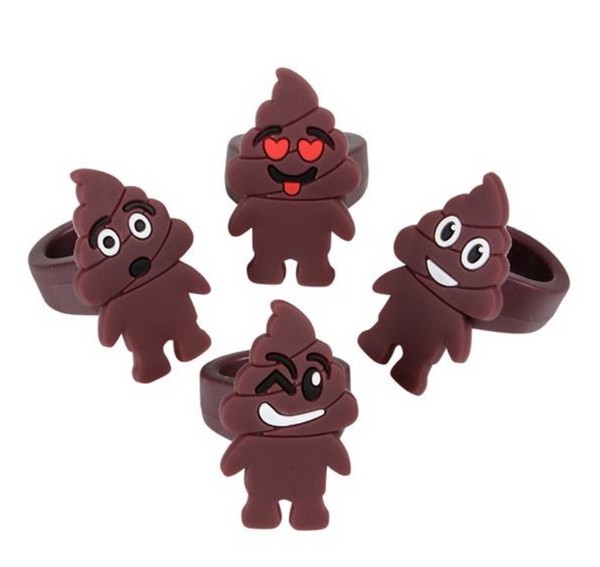 JR45672 Emoticon Poop Buddy Ring
