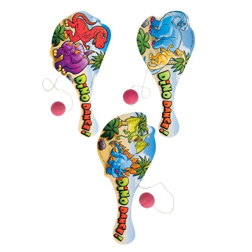 TY201 Dinosaur Paddle Balls 