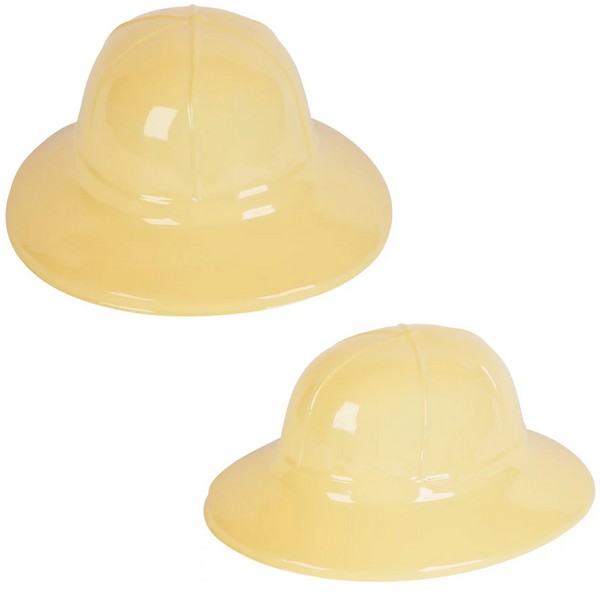 AR22959 Plastic Tan Safari HAT
