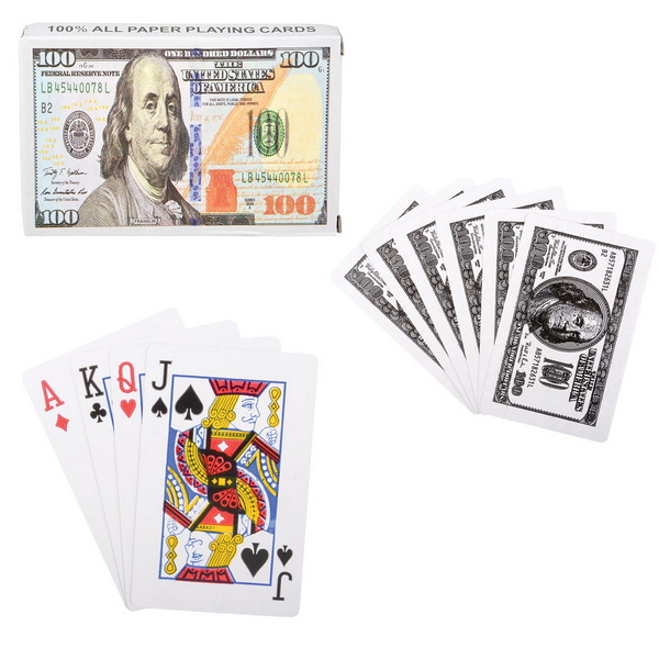 TR30605 $100 Bill PLAYING CARDS