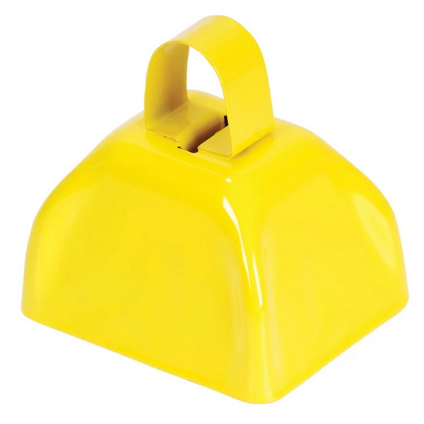 TR23390 Yellow METAL Cowbell