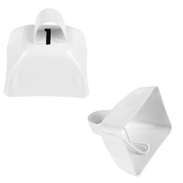 TR69261 White METAL Cowbell