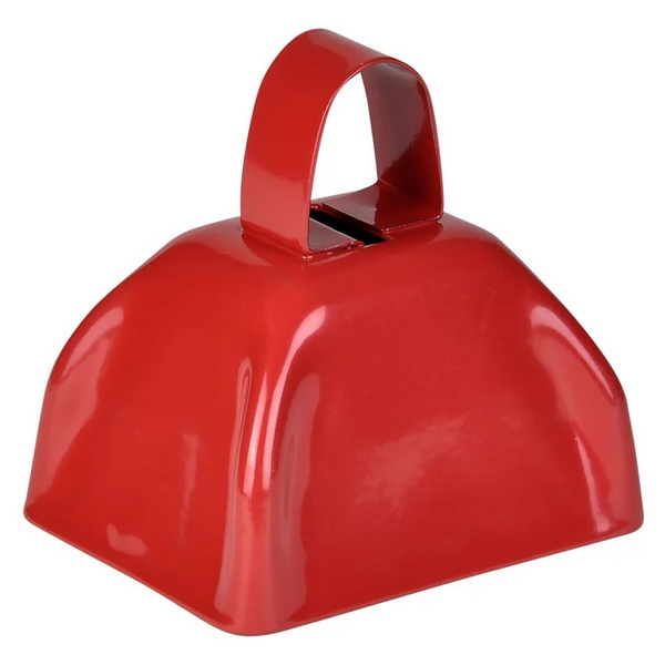 TR86343 Red METAL Cowbell