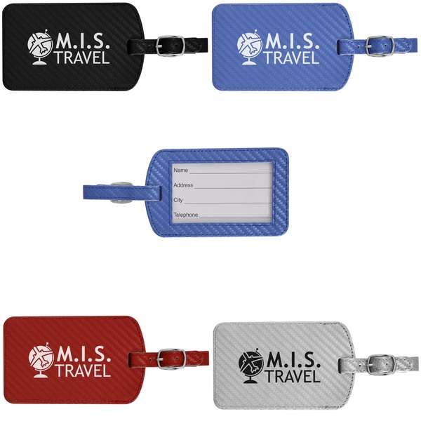 NH7523 Carbon Fiber Pattern Luggage Tag With Custom Imprint
