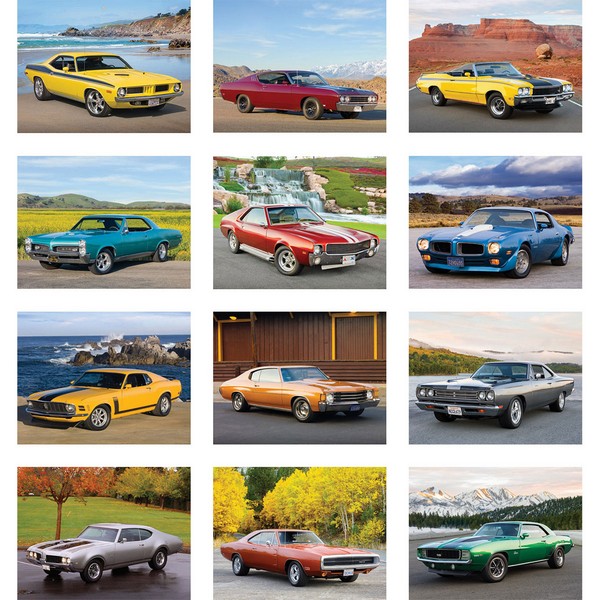 SH270 Muscle Cars Wall Calendar With Custom Imprint