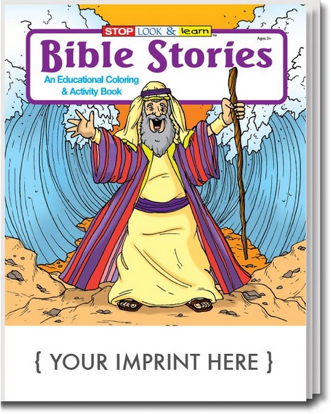 Download Cs0490 Bible Stories Coloring And Activity Book With Custom Imprint