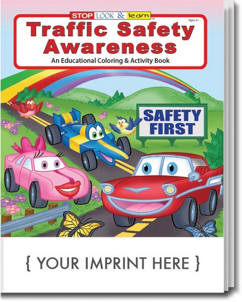 SC0269 Traffic Safety Awareness Coloring And Activity Book With Custom Imprint