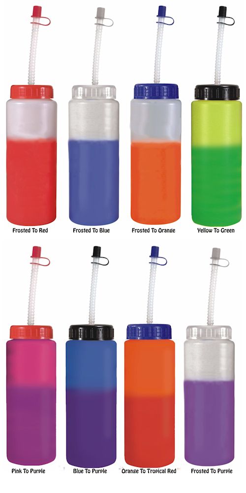 DA67550 32 oz. Mood Sports Bottle with Flexible Straw and custom