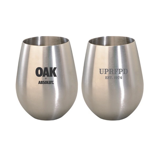 DST41231 18 Oz. Stainless Steel Stemless Wine Glass With Custom Imprint