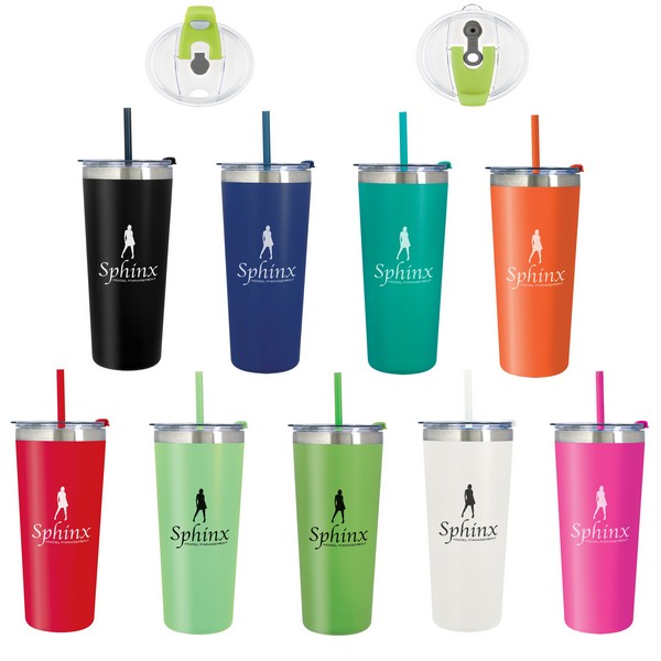 Custom Promotional Stainless Steel Tumbler with Straw from Factory