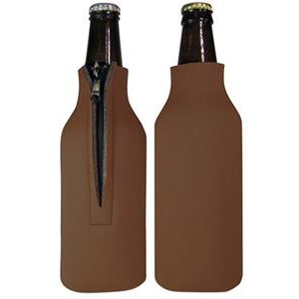 Blank Neoprene Zipper Bottle Coolie