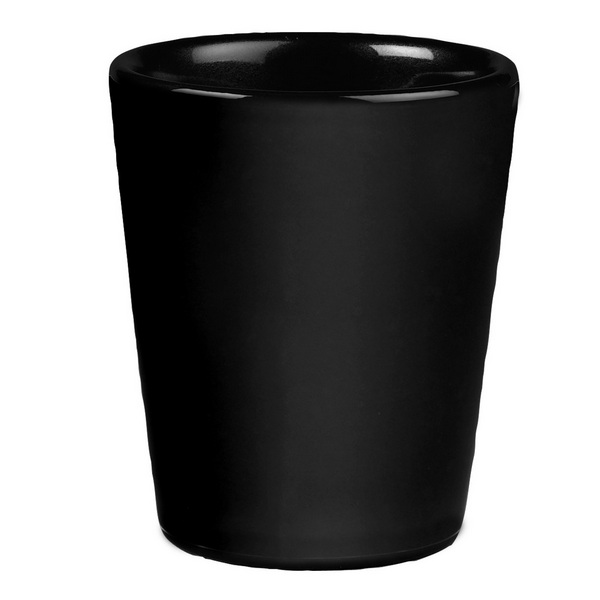 DX8515 2 Oz. Black Ceramic Shot Glass With Full Color Custom Imprint