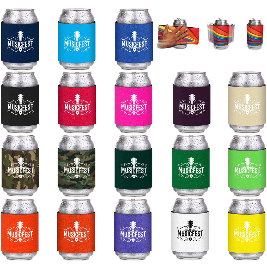 DC1001 Slap Wrap Can Cooler with custom Imprint