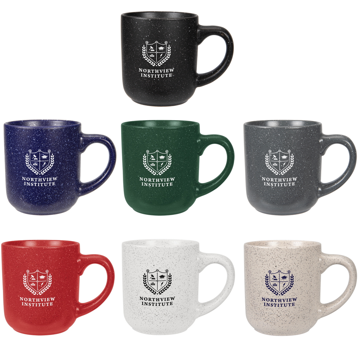 DH8195 14 Oz. Speckled Matte Ceramic Mug With C...
