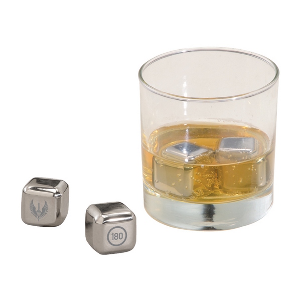 Custom Imprinted Stainless Steel Ice Cubes