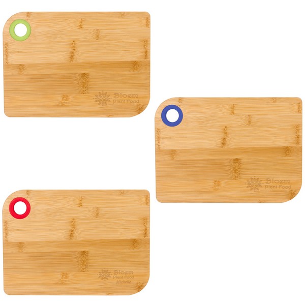 Personalized Engraved Two-Tone Bamboo Cutting Board - 13 1/2