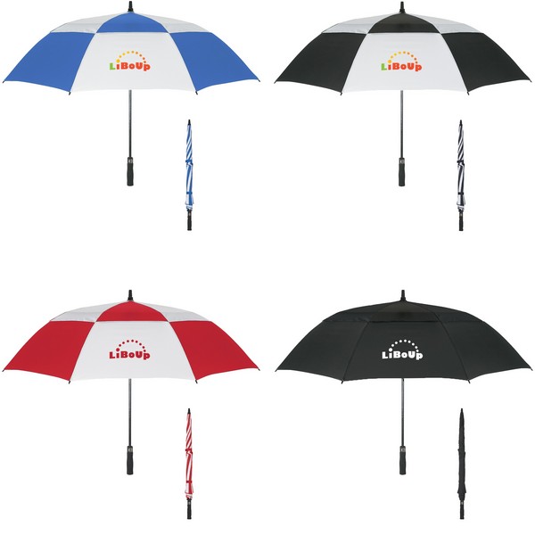 Windproof Golf Umbrella Large Size Air Vented For Outdoor