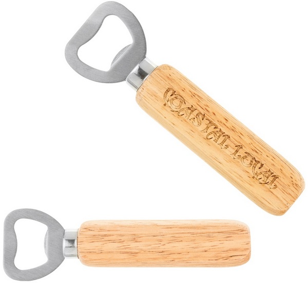 HST23412 Wooden Classic Bottle Opener With Custom Imprint