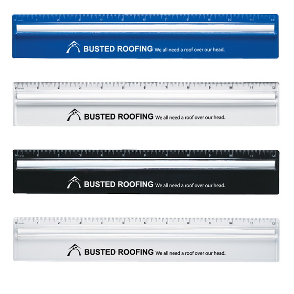 12 Inch Custom Imprinted Plastic Ruler