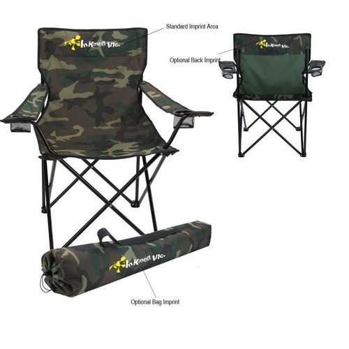 HH7050C Camouflage Folding Chair With Carrying Bag And Custom Imprinted
