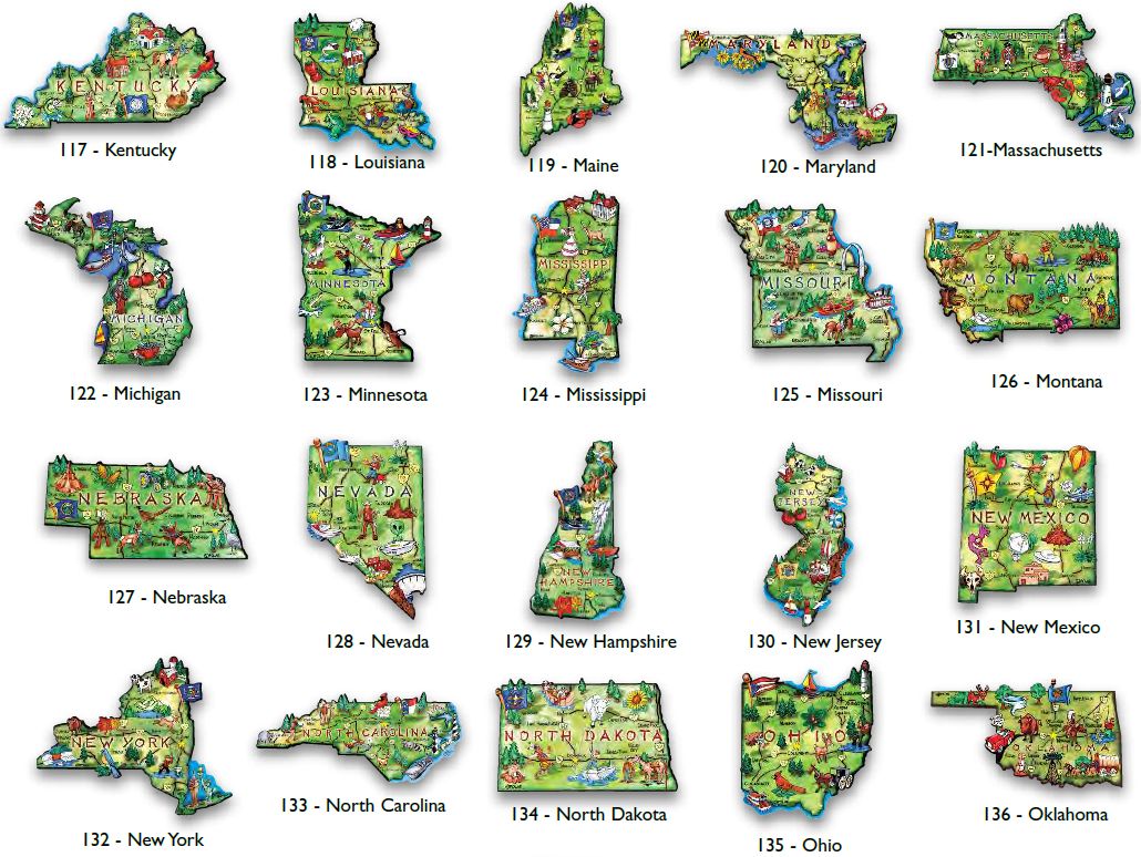 MISSOURI KEYCHAIN LUCITE STATE MAP - Jenkins Enterprises