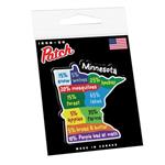 AP24535-GMP Bad Math State Map Iron-on Patch