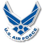 MIL142 U.S. Air Force Wings & Star Logo Militar...