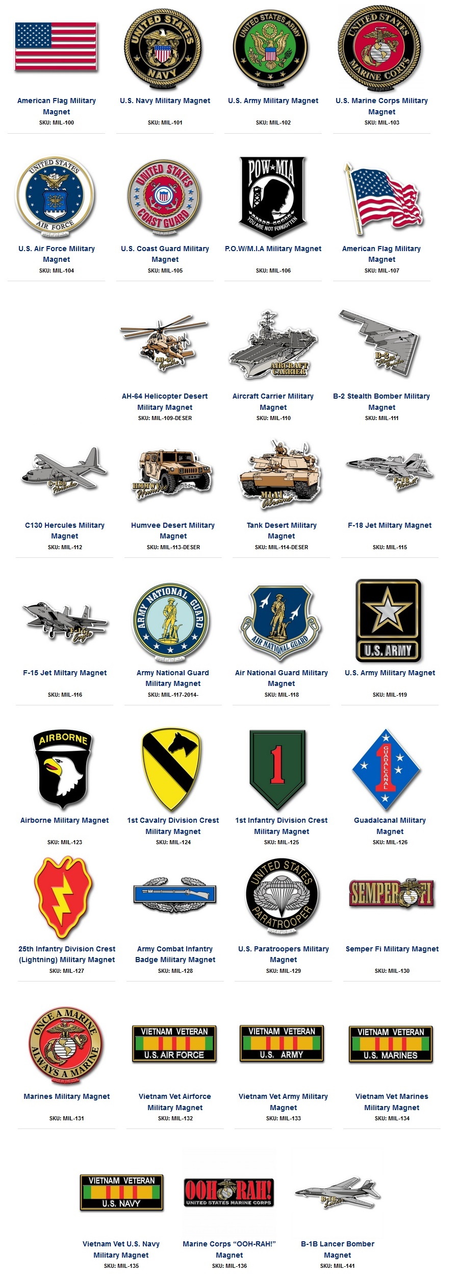 MIL Military / Patriotic  Magnets