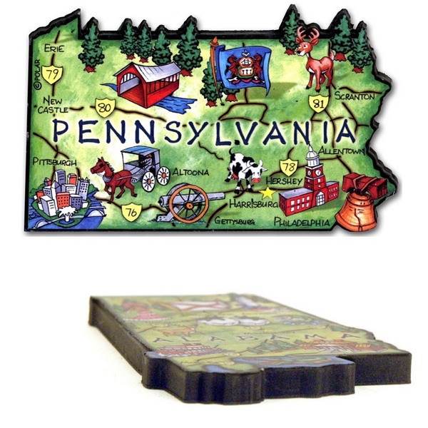 SP300300-AWM Artwood State Map Magnet 