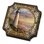 SP300300-SGM Stain Glass Look Wood Magnet With Name Drop Custom Imprint