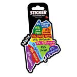 SP350350-GMS 3 1/2" Bad Math State Map Vinyl St...