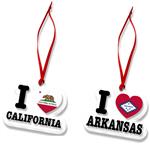 ZP2725-SHO State Heart Magnet Acrylic Ornament