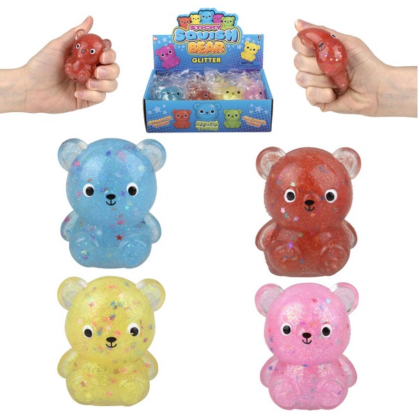 Squish Sticky Glitter Bear - Funtastic Novelties, Inc.