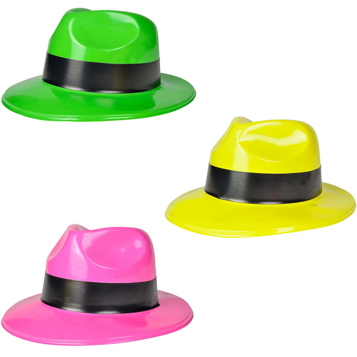 AR40635 Neon Gangster HAT With Band