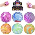 TR44696 Squish and Stretch Marbleized Gummi Ball 2.33"