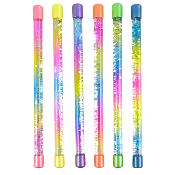 TR63096 12 Rainbow Glitter Baton