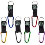 KR84400 Carabiner / Rock Clip Keychain With Compass