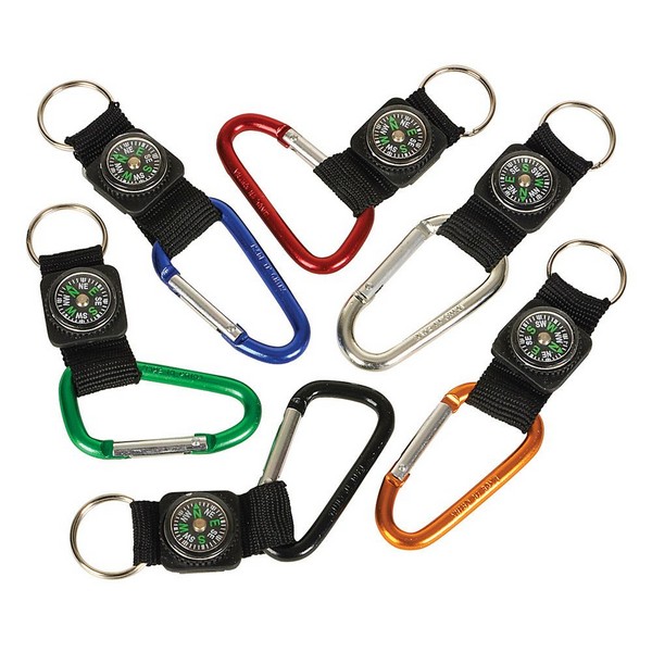 KR84400 Carabiner Keychain With Compass