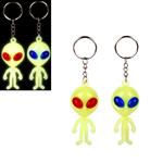 KR98620 Glow In The Dark Alien Keychain