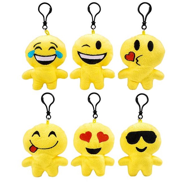 KR45597 Plush Emoticon Buddy Keychain