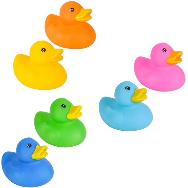 colored rubber ducks