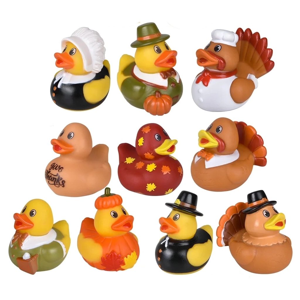 ZR51087 Thanksgiving Rubber Ducky Assortment 50pc